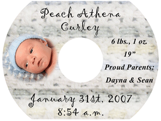BabyDisc BabyBlanket Birth Announcement CD