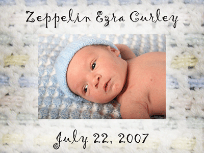 BabyDisc Baby Blanket Main Photo Birth Announcement