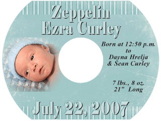 BabyDisc Baby Boy Birth Announcement CD
