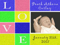 BabyDisc Baby Love Photo Birth Announcement