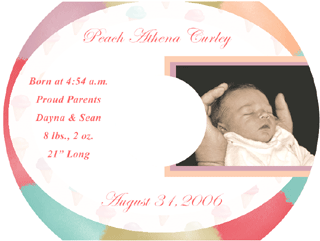 BabyDisc Baby Pops Birth Announcement CD