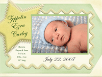 BabyDisc Photo Birth Announcement